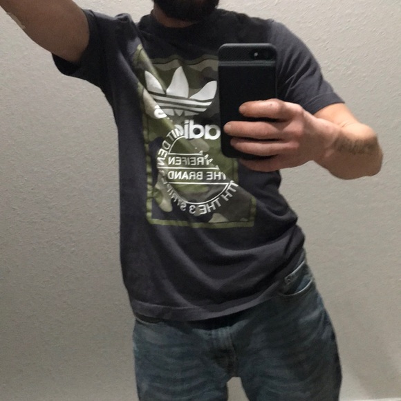 adidas BOX CAMO T BLK - Picture 1 of 4